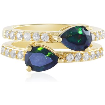 Mezezo-Opal-Silberring (Adela Silber)