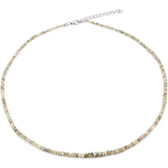 Chrysoberyll-Katzenauge-Silberhalskette