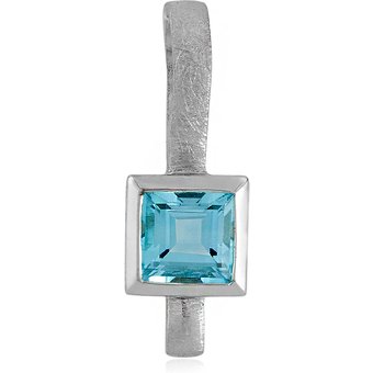 Himmelblauer Topas-Silberanhänger (MONOSONO COLLECTION)