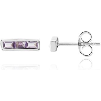 Lavendel-Amethyst-Silberohrringe