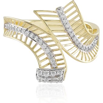 Zirkon-Goldring (Ornaments by de Melo)