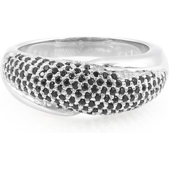 Schwarzer Spinell-Silberring