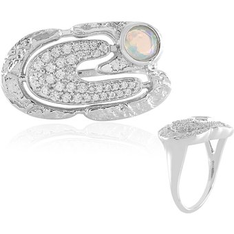 Welo-Opal-Silberring (MONOSONO COLLECTION)