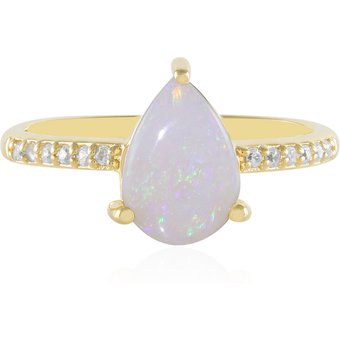 Australischer Opal-Silberring