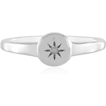 I2 (I) Diamant-Silberring