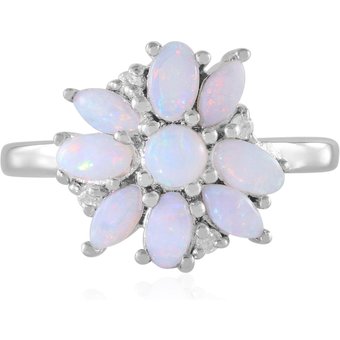 Australischer Opal-Silberring