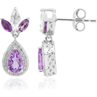 Amethyst-Silberohrringe