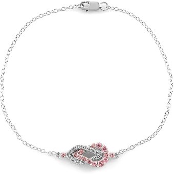 Nigerianischer Pinkfarbener Turmalin-Silberarmband