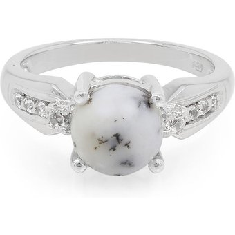 Dendriten-Achat-Silberring
