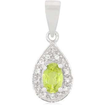 Mandschurischer Peridot-Silberanhänger