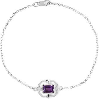 Lavendel-Amethyst-Silberarmband