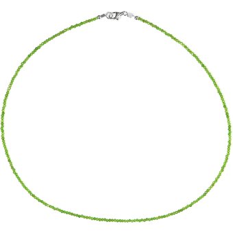 Russischer Diopsid-Silberhalskette
