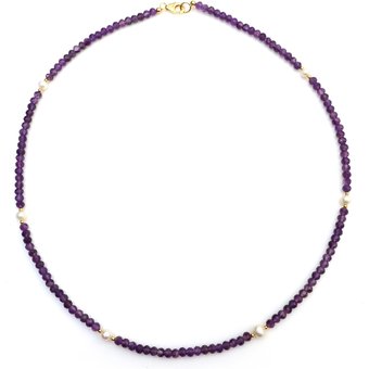 Amethyst-Silberhalskette
