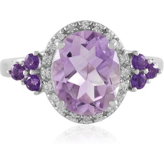 Lavendel-Amethyst-Silberring