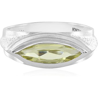 Ouro Verde-Quarz-Silberring (MONOSONO COLLECTION)