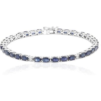 Blauer Ceylon-Saphir-Goldarmband