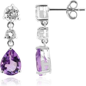 Amethyst-Silberohrringe