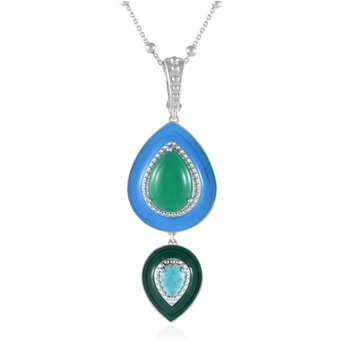 Edelstein-Silberhalskette (Dallas Prince Designs)