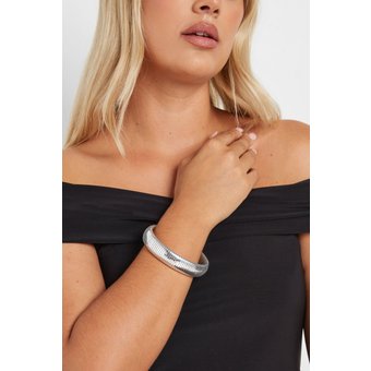 Yours Spiralförmiges Statementarmband In Silbersize One Size
