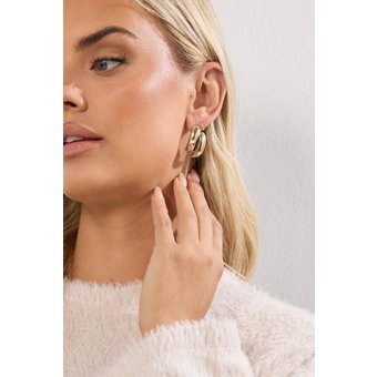 Yours Ohrstecker In Gold Mit Doppelt Geschwungener Formsize One Size