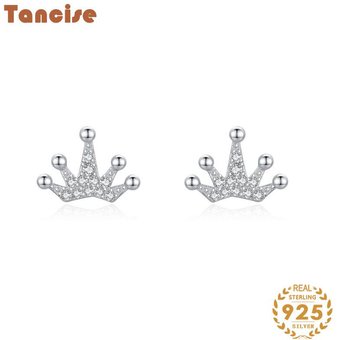 Tancise Silver Zircon Earrings Drop Earrings For Women Wedding Party Gifts