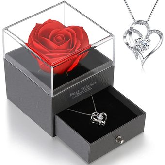 Women’s Jewelry Set Fashion new product heart shaped pendant does not fade high end double love necklace female clavicle chain