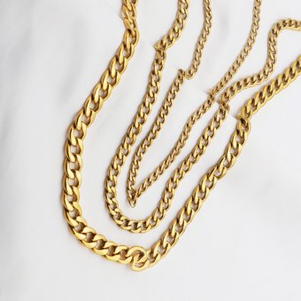 Stainless Steel Cuban For Men And Women Trendy Non-Fading NK Thick Dia Chain Hip-Hop Necklace Jewelry