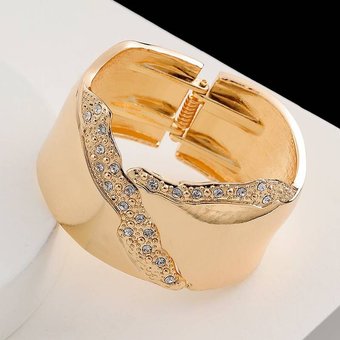 Jewellery 1pc Trend Europe And The United States Exaggerated Opening Five Gold Bracelet Personality Alloy