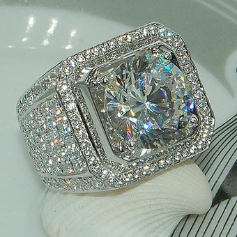 Unisex hot selling fashion rings, new domineering men's diamond rings, full diamond micro set rings