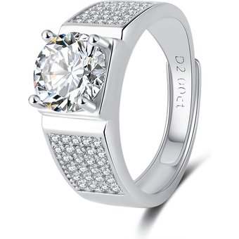 2024 Korean Version of Temperament for Full Diamond Fashion Rings and Live Men's Ring Accessories