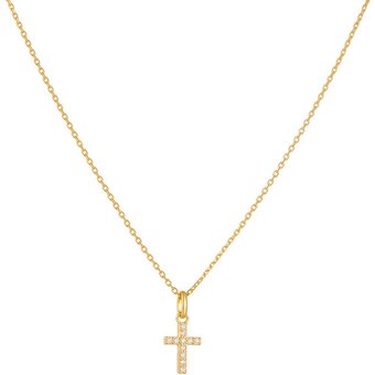 Women's Jewelry Simple Temperament Diamond Cross Sterling Silver Necklace Niche Design High Grade Clavicle Chain Necklace