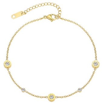 Women's Light High Grade Small Dia Roman Titanium Steel Bracelet Female Fashion Exquisite Girlfriend Simple Cold Style