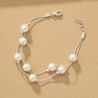 Handmade Starry Sky For Women Fashion Sweet Double Layer Pearl Bracelet Accessory