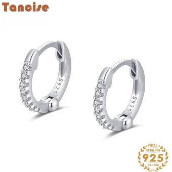 Tancise Silver Zircon Earrings Drop Earrings For Women Wedding Party Gifts