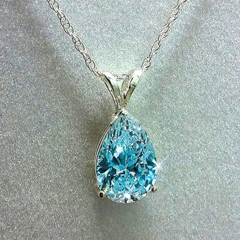 Cao Shi fashion jewelry diamond drop pear shaped Zircon Pendant simple engagement clavicle Necklace female