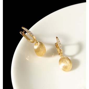 Earrings Sterling Silver Drawing Zircon Earrings Niche Minimalist Versatile Retro Elegant Jewelry Korean Style Women's High-end Sense