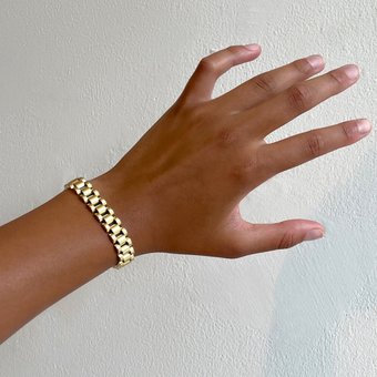 Titanium Bracelet Stainless Steel Gold-Plated Detachable Wristband Bangle Watch Chain For Hip-Hop Men And Women Light
