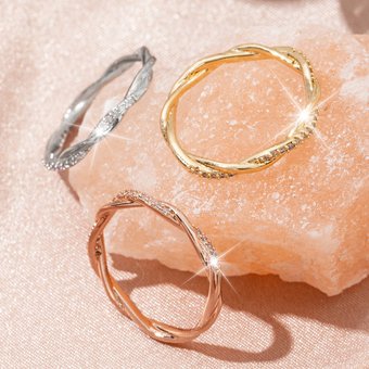 New Simple Luxury Single Row Diamond Ring Couple For Women Niche High-end Sense Rings