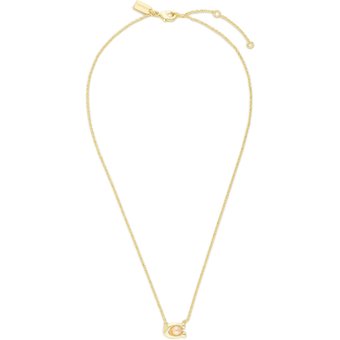 Coach Halskette Pearl Signature C Pendant Necklace 37341916GLD651 Goldfarben