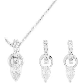Swarovski Schmuckset Halskette und Ohrringe 5723197 Silberfarben