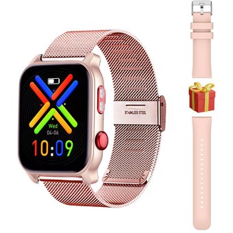 Smartwatch QTLLBT 9 Sprachübersetzung, Bluetooth-Anrufe, Sprachlerntool, wasserdicht, Multisport, Herzfrequenz, Blutsauerstoff, Schlafüberwachung