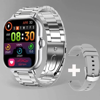 Bluetooth Anruf annehmen Smart Watch Herren Full Touch Dial Call Fitness Tracker IP67 wasserdichte Smartwatch Herren Damen + Box