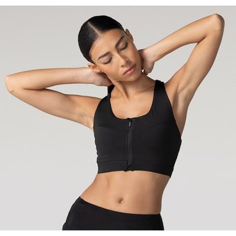Top Fitness com Bojo Removível Oxer Alta Sustentação Zíper - Adulto