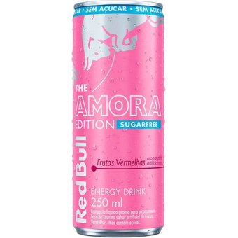 Energético Red Bull The Amora Edition Sem Açúcar Frutas Vermelhas - 250ml