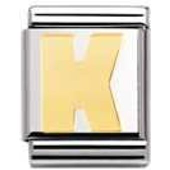 Nomination BIG - BUCHSTABE Edelstahl und 18K-Gold (K)