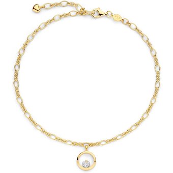 FJF JEWELLERY Fußkette / Fußband - Icon Heart Footchain - FJF0070001YWH