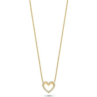 FJF JEWELLERY Halskette - Classic Heart Pavé - FJF0010047YWH