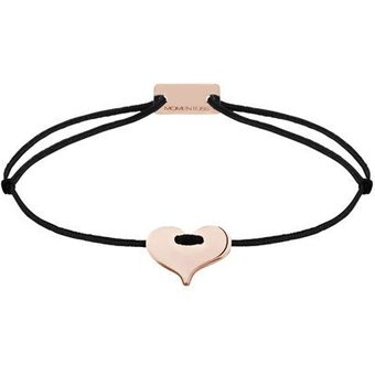 Momentoss Filo - Textil - Schwarz - rosé vergoldet - Herz - 21200218