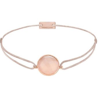 Momentoss Filo Armband - Textil - Beige - Chalcedon Rosa - 21203134
