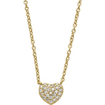 Auranto Collier - Silbercollier Herz gold - M262074